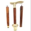 Vimal Nautical Brown & Golden Solid Brass Round Designer Handle for Walking Stick Canes 3 Fold view 3