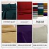 Tribeca Living Oversized Queen Quilt Set, Three-Piece Box Stitch Soft Bedding Set Includes One Quilt & Two Sham Pillowcases, Wrinkle Resistant Super Soft 110-GSM Microfiber Naples/Deep Red view 4