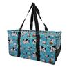NGIL Extra Large Utility Tote Reusable Grocery Bag Oversized Collapsible for Groceries, Storage, Picnic, Beach (Cow in Town-Black) view 1