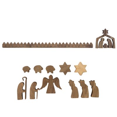 Wooden Advent Calendar For Adult and Kids Baby First Christmas Holiday Home Decor Christmas Ornaments Nursery Decor Nativity Scene