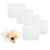 5 Pcs Reusable Food Storage Bags Large Size, BPA Free PEVA Reusable Freezer Bags, Reusable Ziplock Sandwich Bags, Silicone Food Bags, Reusable Snack Bags, Clear, GTM400VPP view 2