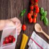 5 Pcs Reusable Food Storage Bags Large Size, BPA Free PEVA Reusable Freezer Bags, Reusable Ziplock Sandwich Bags, Silicone Food Bags, Reusable Snack Bags, Clear, GTM400VPP view 3