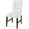 America Luxury - Chairs Tufted Side Dining Chair, Set of 2, Faux Leather, Wood, White, Modern, Cafe Bistro Restaurant view 4