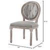 America Luxury - Chairs French Vintage Side Dining Chair, Set of 2, Fabric, Wood, Grey Gray, Modern, Cafe Bistro Restaurant view 2
