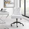 America Luxury - Chairs Computer Work Desk Tufted Chair, Fabric, Black White, Modern Contemporary, Home Business Office view 2
