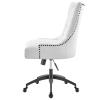America Luxury - Chairs Computer Work Desk Tufted Chair, Fabric, Black White, Modern Contemporary, Home Business Office view 3