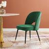 America Luxury - Chairs Side Dining Chair, Velvet, Green, Modern Contemporary, Kitchen Cafe Bistro Restaurant Hospitality view 2