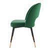 America Luxury - Chairs Side Dining Chair, Velvet, Green, Modern Contemporary, Kitchen Cafe Bistro Restaurant Hospitality view 3