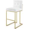 America Luxury - Stools Bar Stool Chair Barstool, Set of 2, Velvet, Metal, Gold White, Modern, Bar Pub Bistro Restaurant view 3
