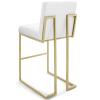 America Luxury - Stools Bar Stool Chair Barstool, Set of 2, Velvet, Metal, Gold White, Modern, Bar Pub Bistro Restaurant view 4