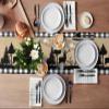 AMZRicher Christmas Buffalo Plaid Table Runners Burlap-Cotton Runner 120 Inche Long, Forest Winter Polar Bear Farmhouse Rustic Table Runners, Outdoor Dining Tablecloths Decor for Party/Wedding 13x120 view 3