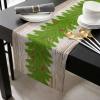 Christmas Pine Branch Table Runners Burlap-Cotton Runner 72 Inche Long, Winter Holiday Xmas Garland Farmhouse Rustic Table Runners, Outdoor Dining Tablecloths Decor for Baby Shower/Party/Wedding 13x72 view 2