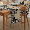 Christmas Buffalo Plaid Table Runners Burlap-Cotton Runner Small 36 Inche, Forest Winter Polar Bear Farmhouse Rustic Table Runners, Outdoor Dining Tablecloths Decor for Baby Shower/Party/Wedding 13x36 view 2