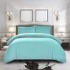 100% Cotton 800 TC 1 Piece Duvet Cover With Button Closure & Corner Ties And 2 Pillowcase, Cooling Comforter Cover Set, Soft Sateen Weave King/California King Size Aqua 3 PCs Duvet Cover Set view 2
