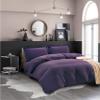 100% Cotton 4 Piece Zipper Closure Duvet Set 12" Deep Pocket, 800 Thread Count Cooling Comforter Cover Set, Soft Sateen Weave California King Size Purple Duvet Cover Set view 2
