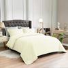 100% Cotton 4 Piece Zipper Closure Duvet Set 12" Deep Pocket, 800 Thread Count Cooling Comforter Cover Set, Soft Sateen Weave Full Size Ivory Duvet Cover Set view 1
