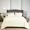 100% Cotton 4 Piece Zipper Closure Duvet Set 12" Deep Pocket, 800 Thread Count Cooling Comforter Cover Set, Soft Sateen Weave Full Size Ivory Duvet Cover Set view 2