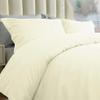 100% Cotton 4 Piece Zipper Closure Duvet Set 12" Deep Pocket, 800 Thread Count Cooling Comforter Cover Set, Soft Sateen Weave Full Size Ivory Duvet Cover Set view 3