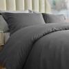 100% Cotton 4 Piece Zipper Closure Duvet Set 12" Deep Pocket, 800 Thread Count Cooling Comforter Cover Set, Soft Sateen Weave Queen Size Dark Grey Duvet Cover Set view 3