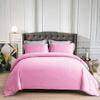 100% Cotton 4 Piece Zipper Closure Duvet Set 12" Deep Pocket, 800 Thread Count Cooling Comforter Cover Set, Soft Sateen Weave California King Size Pink Duvet Cover Set view 2