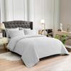 100% Cotton 4 Piece Zipper Closure Duvet Set 12" Deep Pocket, 800 Thread Count Cooling Comforter Cover Set, Soft Sateen Weave California King Size Light Grey Duvet Cover Set view 1