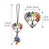 Handmade Cute Boho Tree of Life Chakra Stones Car Mirror Hanging Accessories for Women and Men,7 Chakras Healing Crystal Car Rear View Mirror Hanging Charm and Wall Door Windows Decor view 2