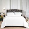 100% Cotton 4 Piece Zipper Closure Duvet Set 12" Deep Pocket, 800 Thread Count Cooling Comforter Cover Set, Soft Sateen Weave California King Size White Duvet Cover Set view 2