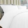 100% Cotton 4 Piece Zipper Closure Duvet Set 12" Deep Pocket, 800 Thread Count Cooling Comforter Cover Set, Soft Sateen Weave California King Size White Duvet Cover Set view 3