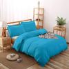 100% Cotton 4 Piece Zipper Closure Duvet Set 12" Deep Pocket, 800 Thread Count Cooling Comforter Cover Set, Soft Sateen Weave Full Size Turquoise Duvet Cover Set view 1