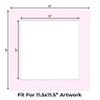 CountryArtHouse Soft Pink Acid Free 16x16 Picture Frame Mats with White Core Bevel Cut for 12x12 Pictures - Fits 16x16 Frame - One Mat - with Bag & Backing view 2