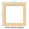 CountryArtHouse Marzipan Acid Free 16x16 Picture Frame Mats with White Core Bevel Cut for 12x12 Pictures - Fits 16x16 Frame - One Mat - with Bag & Backing view 2