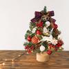 JANXLE Table Top Christmas Tree, Artificial Christmas Trees Small Home Office Shop Desktop Decoration Xmas Tree with LED String Lights & Ornaments view 2