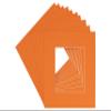 CountryArtHouse Orange Acid Free 7x7 Square Picture Frame Mat with White Core Bevel Cut for 5x5 Pictures - Fits 7x7 Frame view 1