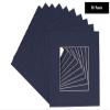 CountryArtHouse Navy Blue Acid Free 7x7 Square Picture Frame Mat with White Core Bevel Cut for 5x5 Pictures - Fits 7x7 Frame view 2