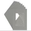 CountryArtHouse Mid Grey Acid Free 7x7 Square Picture Frame Mat with White Core Bevel Cut for 5x5 Pictures - Fits 7x7 Frame view 1