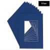 CountryArtHouse Bottle Blue Acid Free 7x7 Square Picture Frame Mat with White Core Bevel Cut for 5x5 Pictures - Fits 7x7 Frame view 2