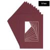 CountryArtHouse Maroon Acid Free 7x7 Square Picture Frame Mat with White Core Bevel Cut for 5x5 Pictures - Fits 7x7 Frame view 2