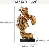 ZKSYLSM Abstract Love Couple Sculpture - Romantic Resin Statue in Gold for Modern Home Decor, Wedding view 2
