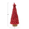 Creative Co-Op Buri Leaf Loop Christmas Tree, Red view 3