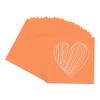 CountryArtHouse Orange Acid Free 7x7 Heart Picture Frame Mat with White Core Bevel Cut for 4x5 Pictures - Fits 7x7 Frame view 3