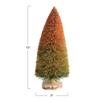 Creative Co-Op Sisal Bottle Brush Tree with Wood Base, Multi Color Ombre view 2