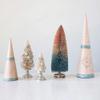 Creative Co-Op Sisal Bottle Brush Tree with Wood Base, Pink to Blue Ombre view 2