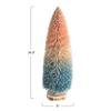 Creative Co-Op Sisal Bottle Brush Tree with Wood Base, Pink to Blue Ombre view 3