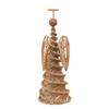 Creative Co-Op Hand-Woven Bankuan Spiral Cone Angel, Natural view 1
