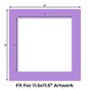 CountryArtHouse Light Purple Acid Free 16x16 Picture Frame Mats with White Core Bevel Cut for 12x12 Pictures - Fits 16x16 Frame - One Mat - with Bag & Backing view 2