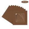 CountryArtHouse Aged Oak Acid Free 7x7 Square Picture Frame Mat with White Core Bevel Cut for 5x5 Pictures - Fits 7x7 Frame view 2