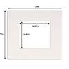 CountryArtHouse Aged Oak Acid Free 7x7 Square Picture Frame Mat with White Core Bevel Cut for 5x5 Pictures - Fits 7x7 Frame view 3
