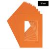CountryArtHouse Orange Acid Free 7x7 Square Picture Frame Mat with White Core Bevel Cut for 5x5 Pictures - Fits 7x7 Frame view 2