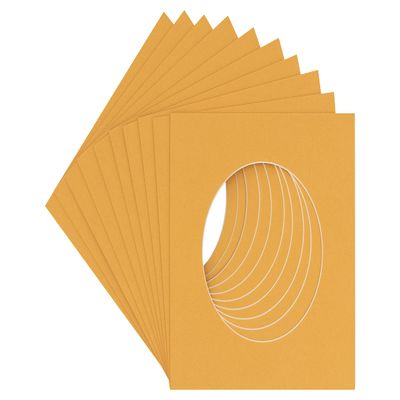 CountryArtHouse Topaz Acid Free 7x7 Circle Picture Frame Mat with White Core Bevel Cut for 5x5 Pictures - Fits 7x7 Frame