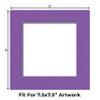 CountryArtHouse Purple Acid Free 12x12 Picture Frame Mats with White Core Bevel Cut for 8x8 Pictures - Fits 12x12 Frame - One Mat - with Bag & Backing view 2